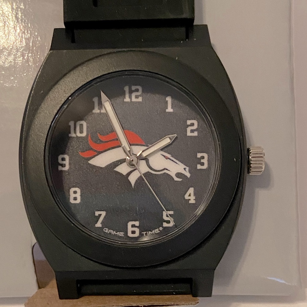 Denver Broncos NFL Fan Black Youth Watch - Game Time